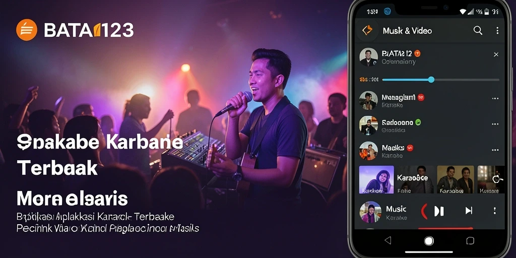 Antarmuka aplikasi <strong>BATA123</strong> yang elegan untuk Karaoke.
