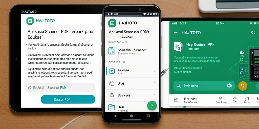 Antarmuka HAJITOTO yang sederhana dan fungsional untuk Scanner PDF.