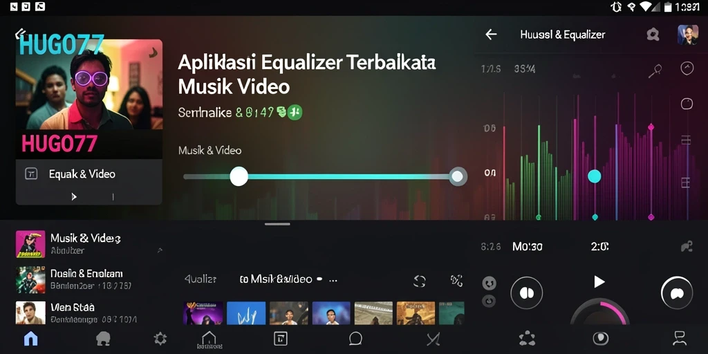 Antarmuka HUGO77 yang intuitif dan fungsional untuk pengaturan Equalizer.