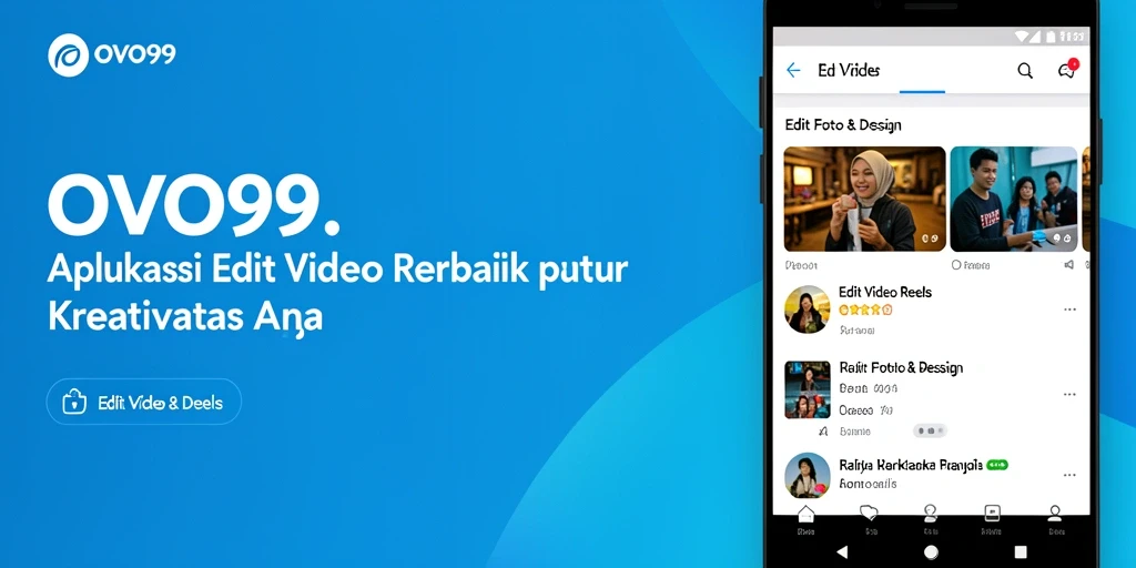 Antarmuka aplikasi OVO99 yang intuitif untuk Edit Video Reels.