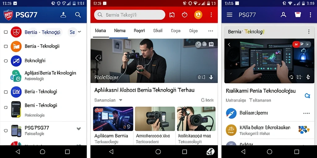 Tampilan antarmuka PSG77 yang modern dan informatif.