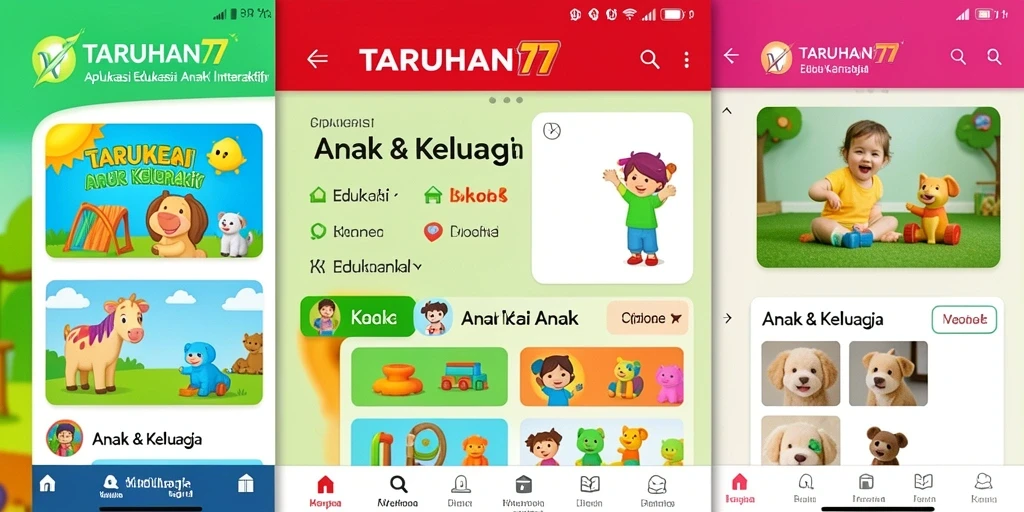 Antarmuka interaktif TARUHAN77 untuk edukasi anak.