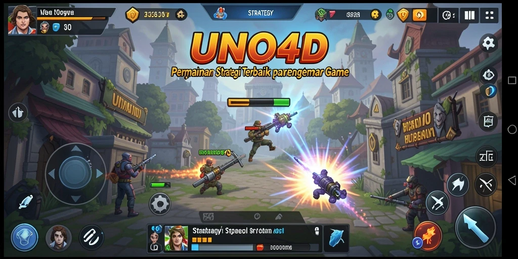Tampilan antarmuka menarik dari game strategi UNO4D.